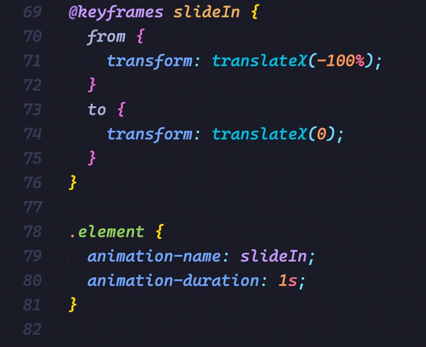 Example 2: Moving an Element Horizontally