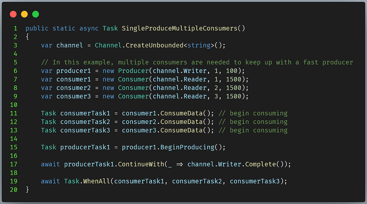 Figure 11: Single producer multiple consumers