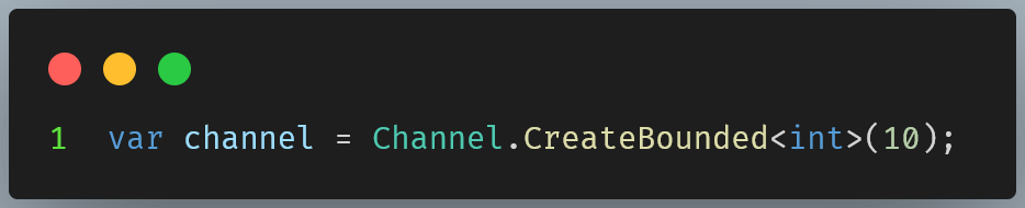 Figure 06: BoundedChannel which takes int as param in constructor