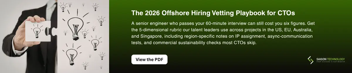 Hire Offshore Developers: A 2026 Vetting Playbook for CTOs - banner Hire Offshore Developers: A 2026 Vetting Playbook for CTOs - banner