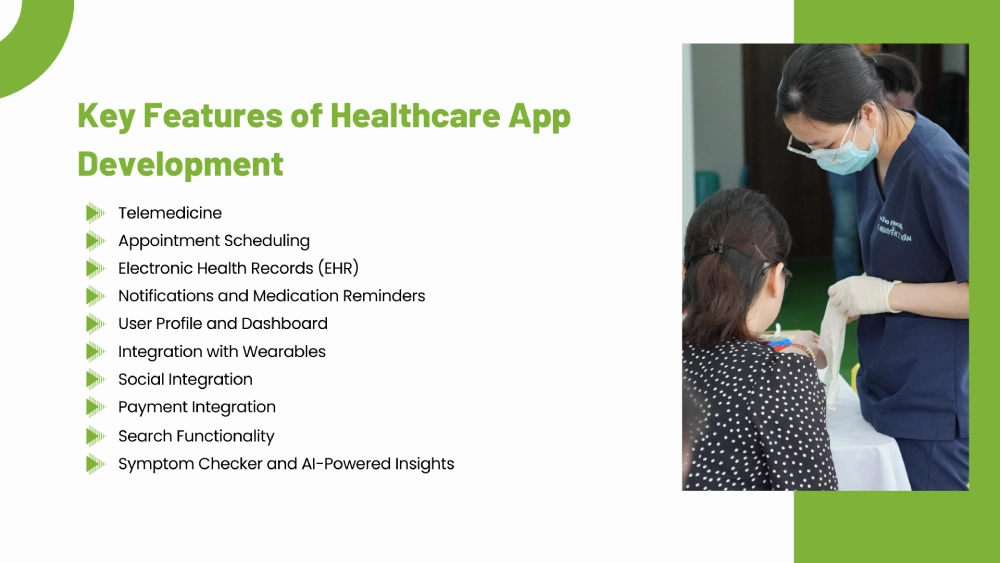 healthcare app features