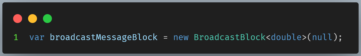 Figure 14: Defining a broadcast block