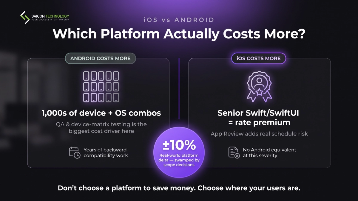 iOS vs Android Development Cost: Which Is Actually More Expensive? iOS vs Android Development Cost: Which Is Actually More Expensive?