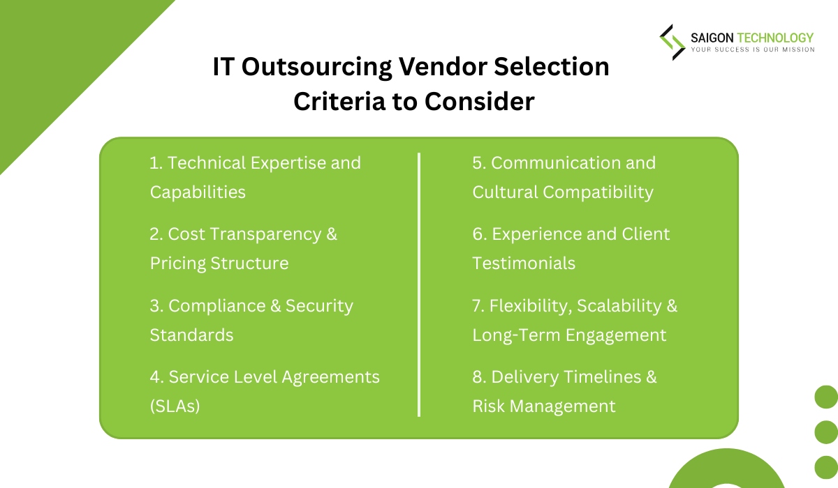 IT Outsourcing Vendor Selection Criteria to Consider