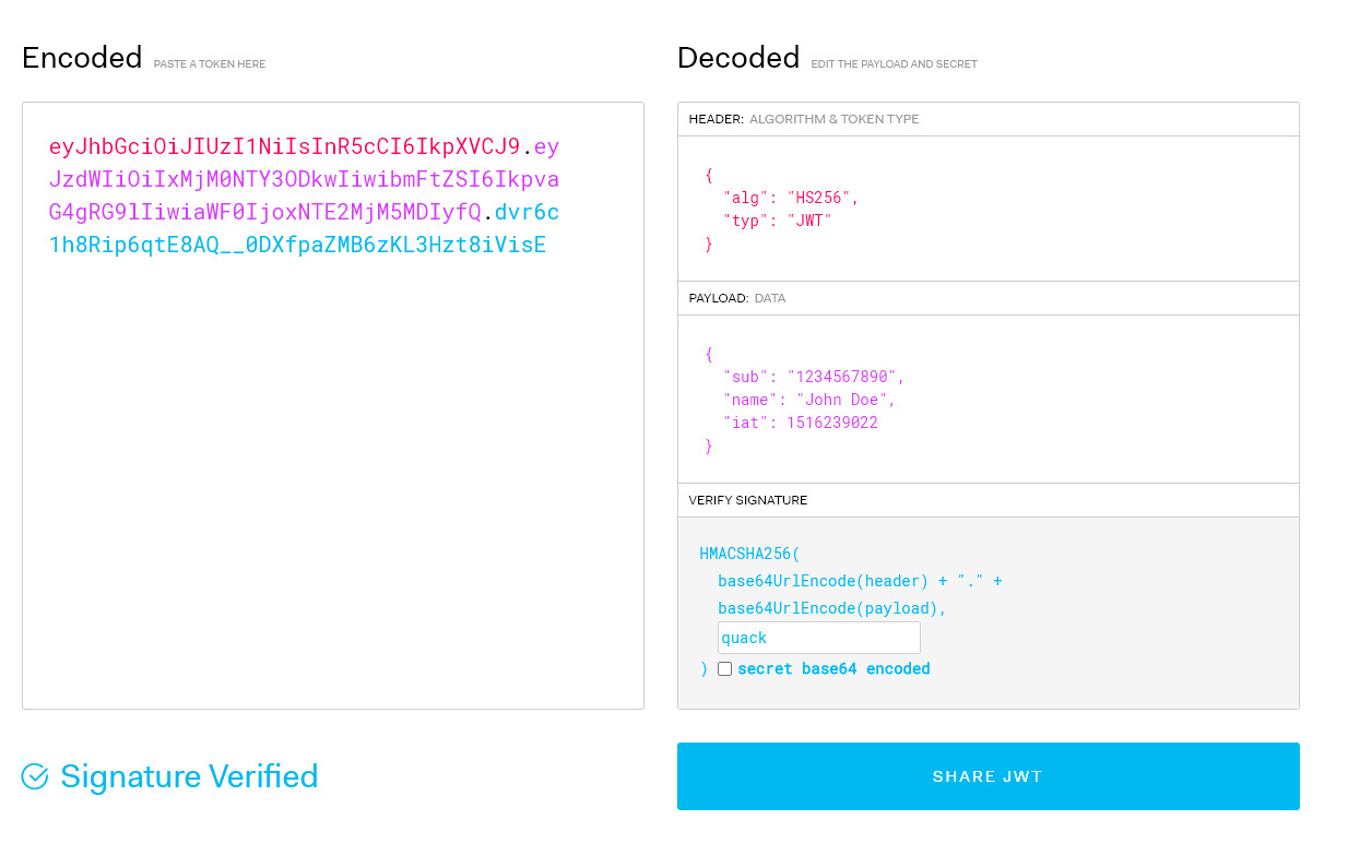 Figure 11: Try generating a token using jwt.io