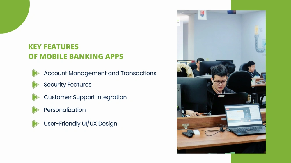 key features of mobile banking app development