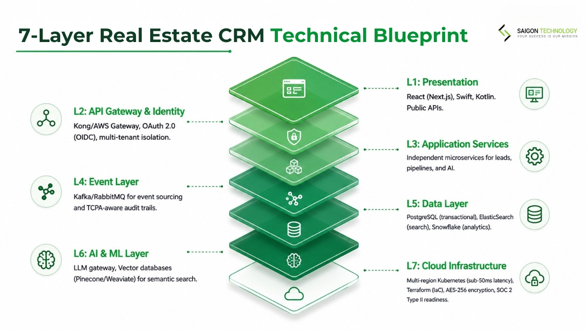 Real Estate CRM Software Architecture (Scalable SaaS Design) Real Estate CRM Software Architecture (Scalable SaaS Design)