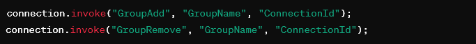 GroupAdd / GroupRemove (JavaScript client)