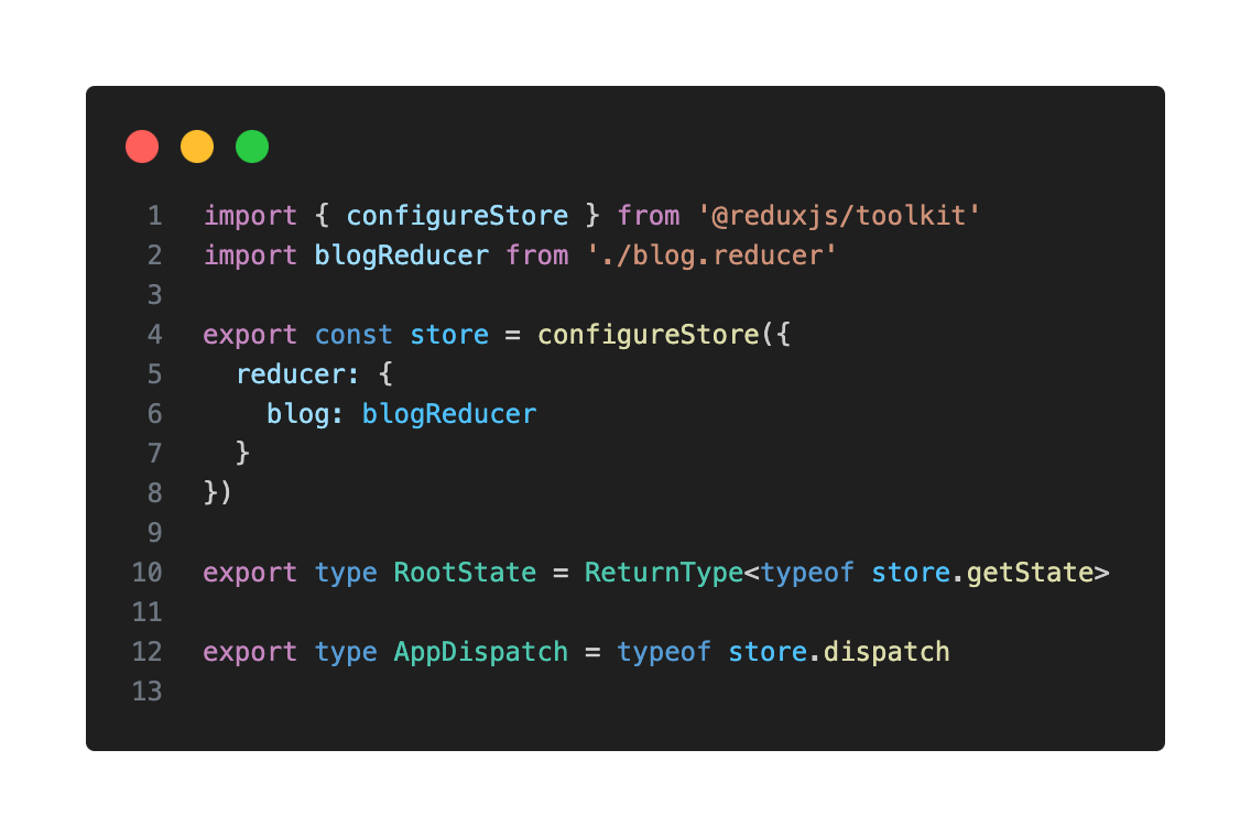 How to create a Redux store