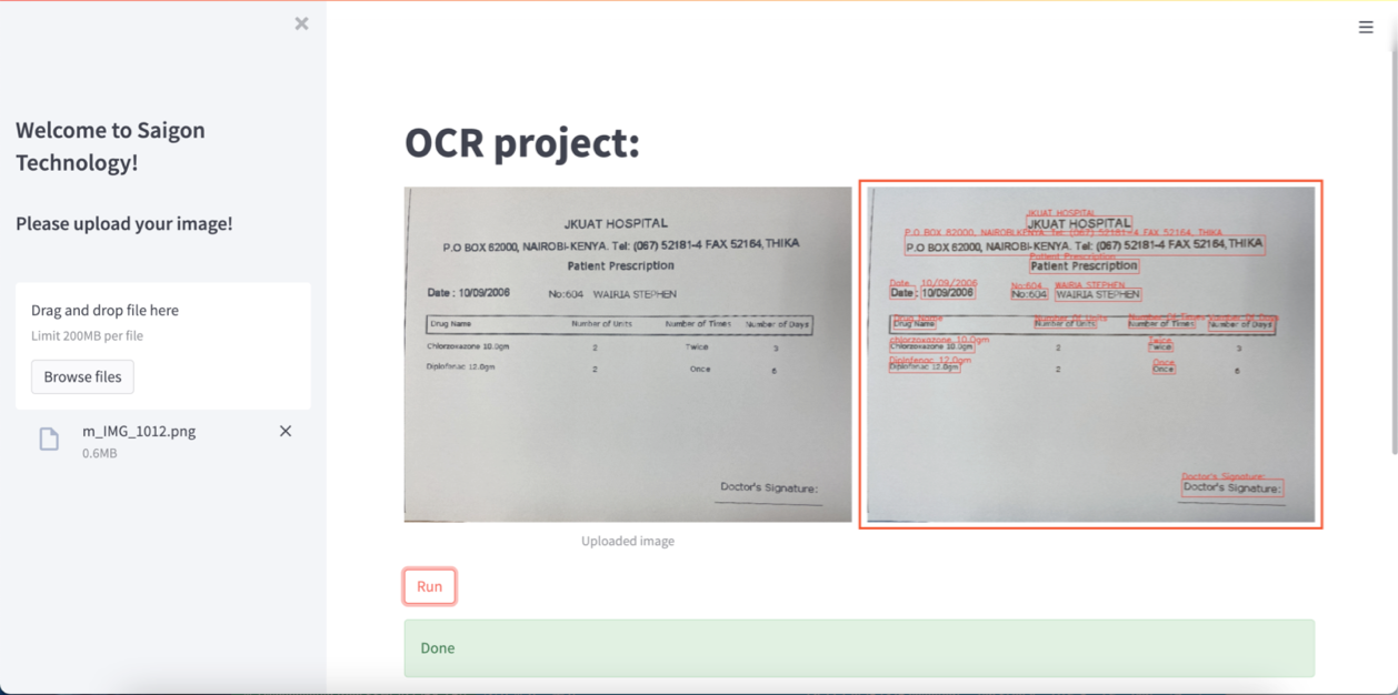 Optical Character Recognition Document - demo